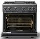 Viking® 7 Series 36" Cast Black Pro Style Liquid Propane Gas Range with 12" Reversible Griddle-1