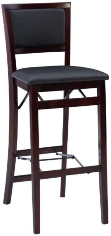 Linon Keira Merlot Padded Back Folding Bar Stool-0