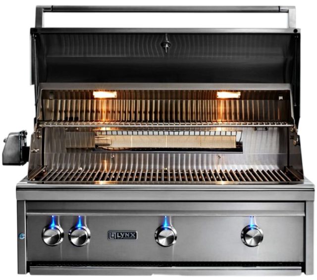 LYNX® Professional 3-Burner Obsidian Built-In Natural Gas Grill with Rotisserie-1