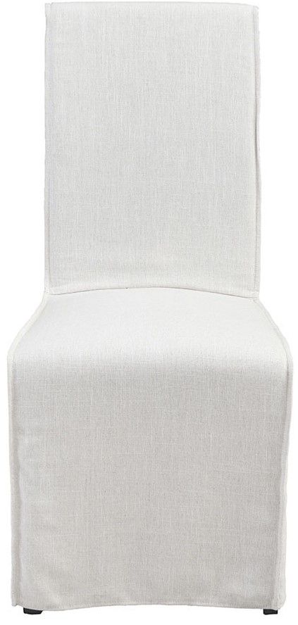 Classic Home Jordan 2-Piece White Upholstered Dining Chair Set-2