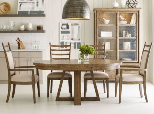 Kincaid® Plank Road Stone Oakley Arm Dining Chair-3