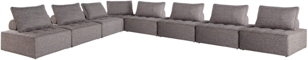 Signature Design by Ashley® Bree Zee 8-Piece Brown Fabric Outdoor Modular Seating Set