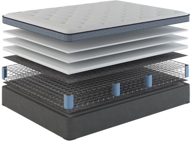 Sherwood® Bedding Villa XXV Medium FxET 10" Wrapped Coil Medium Euro Top Full Mattress-2