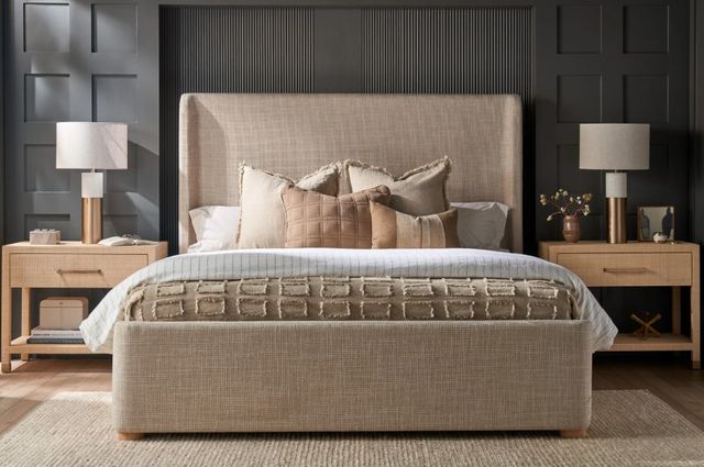 Universal Explore Home™ New Modern Leah Gold/Raffia Nightstand-4