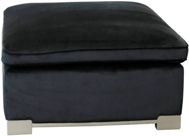 Stylecraft Black Square Ottoman-1