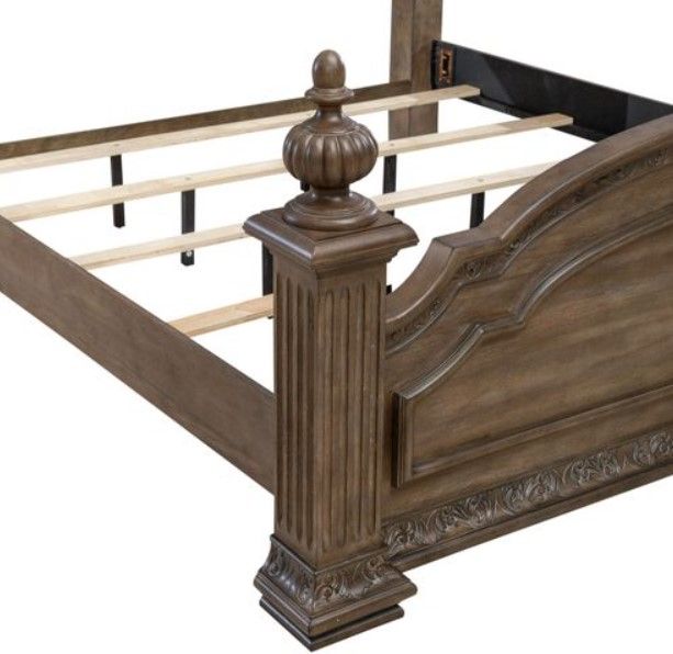 Liberty Furniture Carlisle Court Chestnut Upholstered Queen Poster Bed-7