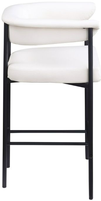 Meridian Furniture Malin Cream/Matte Black 23" Counter Stool-2