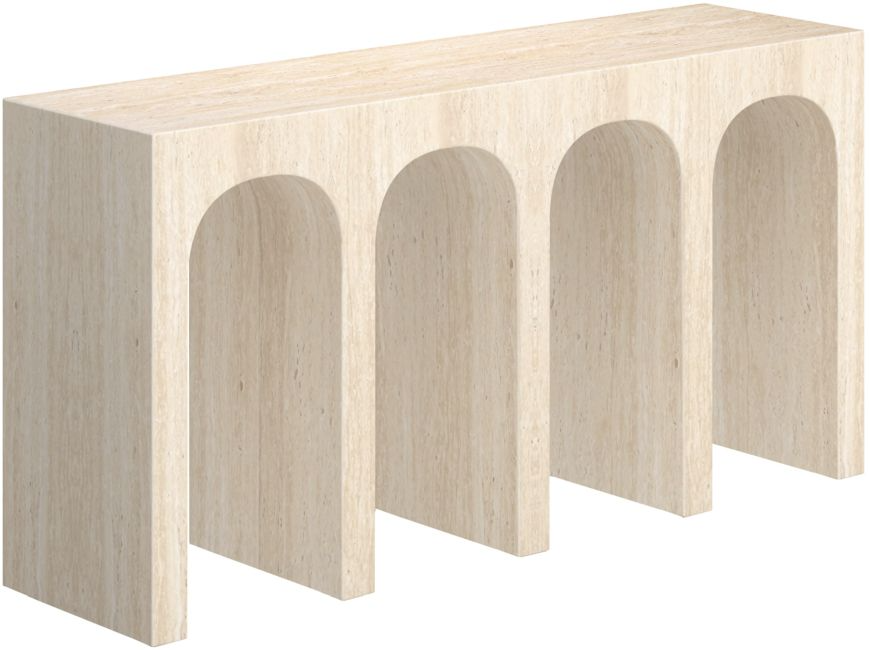 Worldwide Homefurnishings Inc. Atticus Travertine Console Table