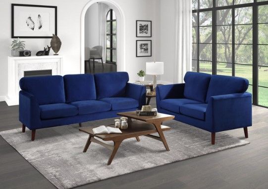Mazin Furniture Tolley Blue Sofa-3