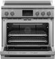Fisher & Paykel Series 9 36" Stainless Steel Pro Style Induction Range with Black Glass-1