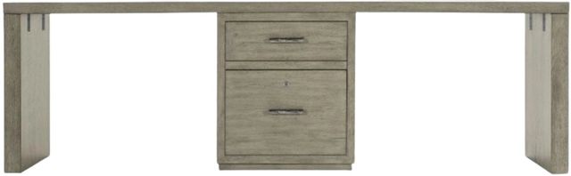 Hooker® Furniture Linville Falls Mink 96" Desk with Center Small File-2