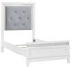 Liberty Furniture Reflections Gray/Pearl White/Rhinestone Twin Youth Upholstered Panel Bed-0