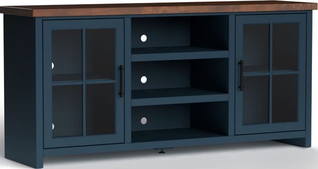 Legends Home Nantucket Blue Denim/Whiskey TV Console-0