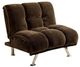 Furniture of America® Marbelle Dark Brown/Chrome Chair-0