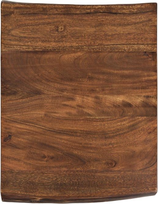 Jofran Inc. Nature's Edge Chestnut Chairside Table with Black Base-2