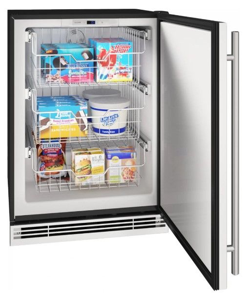 U-Line® Stainless Steel 24" Convertible Freezer-2