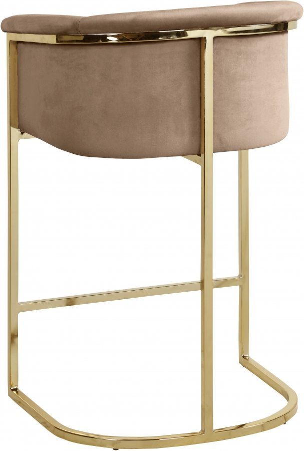 Meridian Furniture Donatella Beige Velvet Counter Stool-2