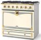 La Cornue CornuFe´ 90 36" Ivory Slide In Dual Fuel Range-1