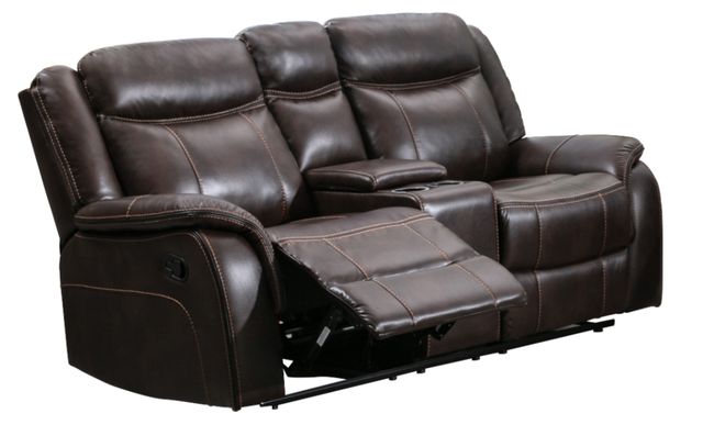 Mazin Furniture Paxton Brown Reclining Loveseat-1