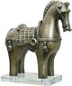 Harp & Finial® Antique Brass Horse Statue-0