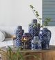 A & B Home Blue/White Valora Vase-3