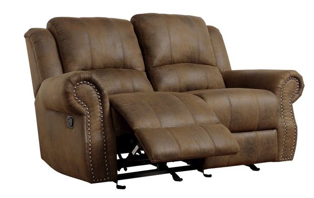 Coaster® Sir Rawlinson Buckskin Brown Gliding Reclining Loveseat-1