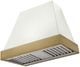 AGA Euclid 36" White Wall Mounted Range Hood  with Antique Brass Trim-0