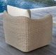 Uttermost® Sunset Oatmeal/Oyster White Fabric/Wicker Outdoor Swivel Lounge Chair-3