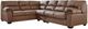 Signature Design by Ashley® WillowBend 3-Piece Caramel Small Spaced Sectional-0