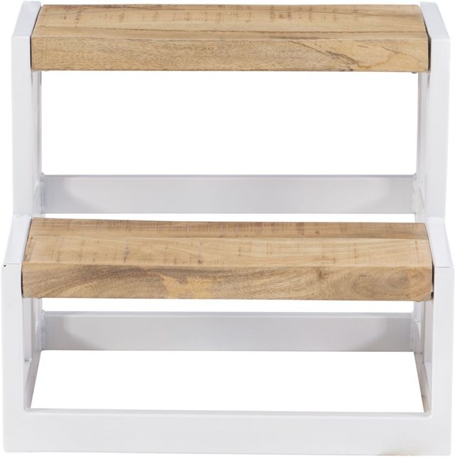 Powell® Blythe Natural/White Bed Steps-1
