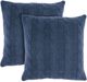 Nourison Home™ Lifestyle 2-Piece Navy Cotton Knitted Throw Pillows Set-0