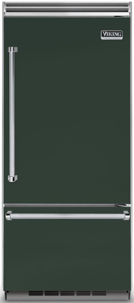 Viking® 5 Series 36 in. 20.4 Cu. Ft. Blackforest Green Built In Bottom Freezer Refrigerator-0