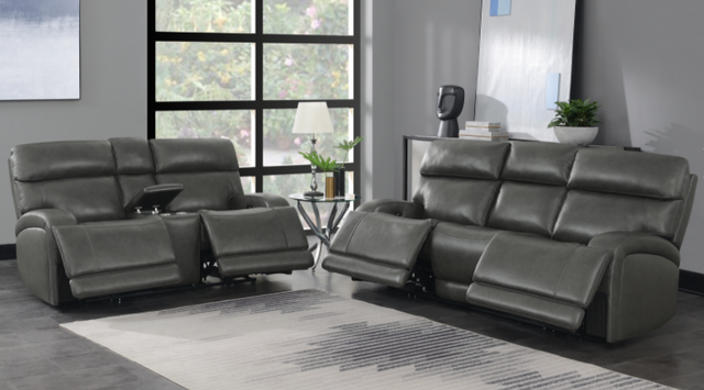 Coaster® Longport 2-Piece Charcoal Upholstered Power Living Room Set-1
