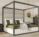 VIG Furniture Modrest Manhattan Canopy Gray Eastern King Panel Bed-0
