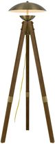 Cal® Lighting & Accessories Lakeland Antique Brass/Brown Floor Lamp-1