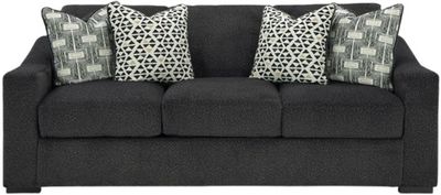 front view of the Benchcraft® Wryenlynn Onyx Sofa