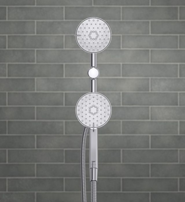 KOHLER® Awaken® Polished Chrome 1.75 GPM 2-in-1 Multifunction Shower Combo Kit-4