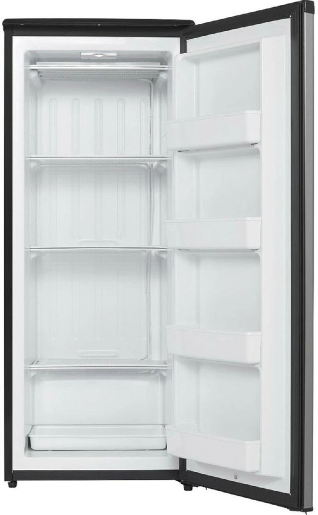 Danby® Designer 24" 8.5 Cu. Ft. Black with Stainless Steel Upright Freezer-1