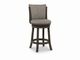 Gray Uholstered Swivel Barstool-0
