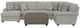 Jackson Furniture Livingston 4-Piece Linen U-Shape Sectional-1