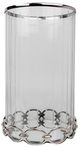 A & B Home Clear/Silver Candle Holder-0