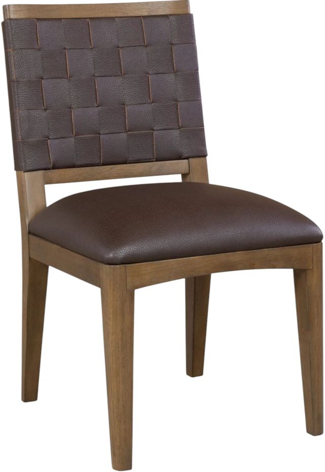 Modus Furniture Arden Dark Chocolate/Tavern Brown Woven Side Chair-0