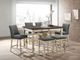 Furniture of America® Plymouth 7-Piece Dark Gray/Ivory Counter-Height Dining Set with Stools-0
