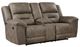 Homelegance® Hazen Brown Double Reclining Loveseat with Center Console-0