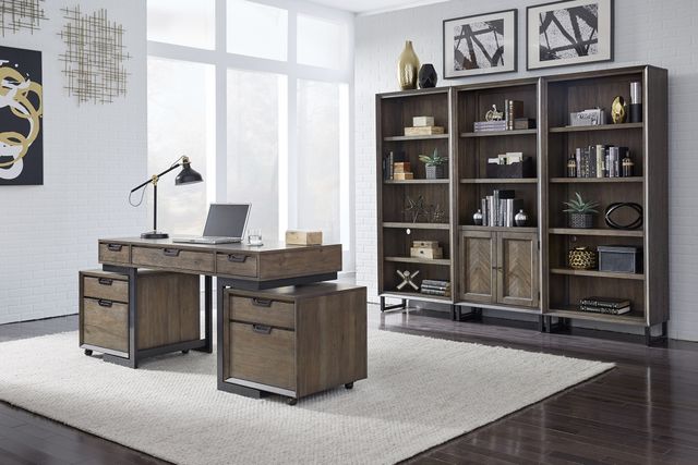 Aspenhome® Harper Point Fossil Door Bookcase-3