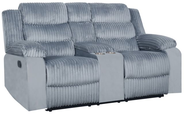 New Classic® Home Furnishings Willow Gray Manual Reclining Loveseat-0