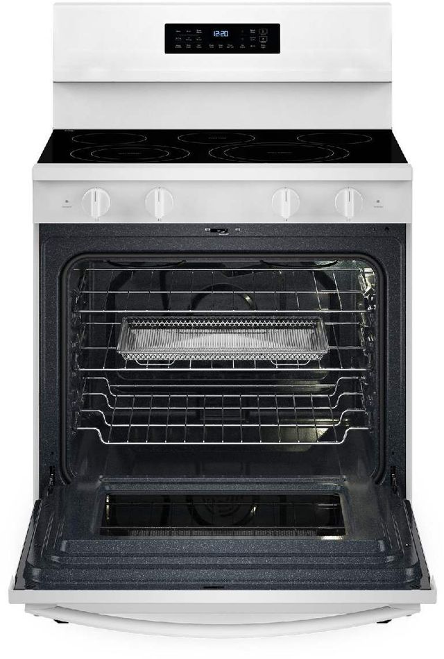 Whirlpool® 30'' White Freestanding Electric Range with Air Cooking Technology-3