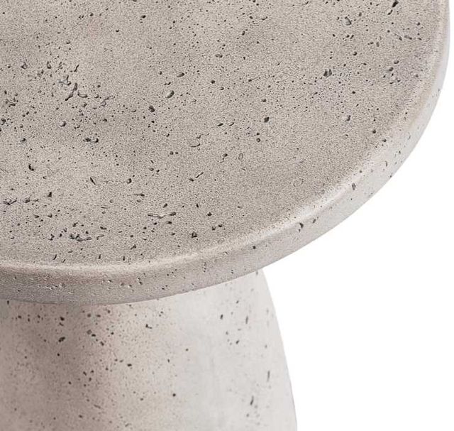 Classic Home Collins Light Gray 19" Outdoor Concrete Accent Table-3