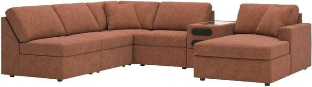 Signature Design by Ashley® Modmax 6-Piece Spice Right-Arm Facing Sectional with Chaise and Audio Console-0