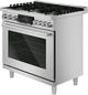 Bosch® 800 Series 36” Stainless Steel Freestanding Dual Fuel Range-3